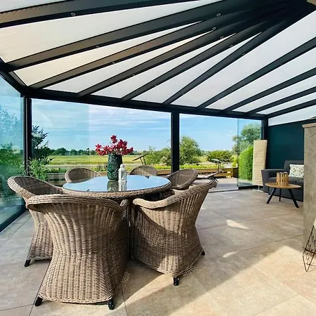 Ferienhaus Luxchalet Vaju Ijsselview Direkt Am Fluss See Pool Park *